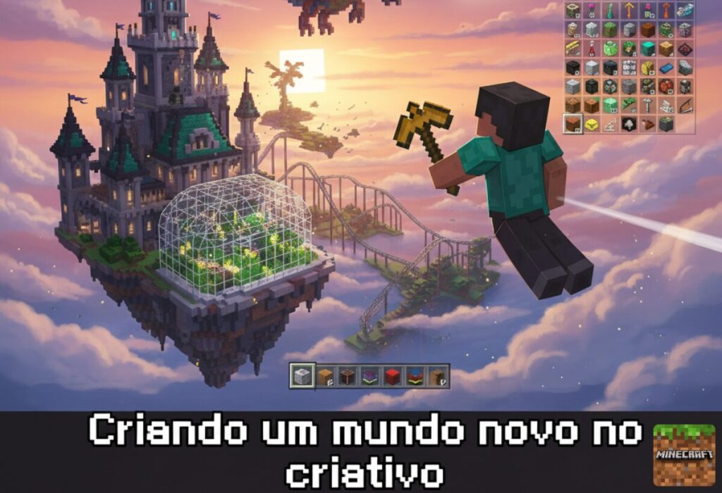 Como colocar o Minecraft no modo criativo no celular Android e iOS (Minecraft APK)
