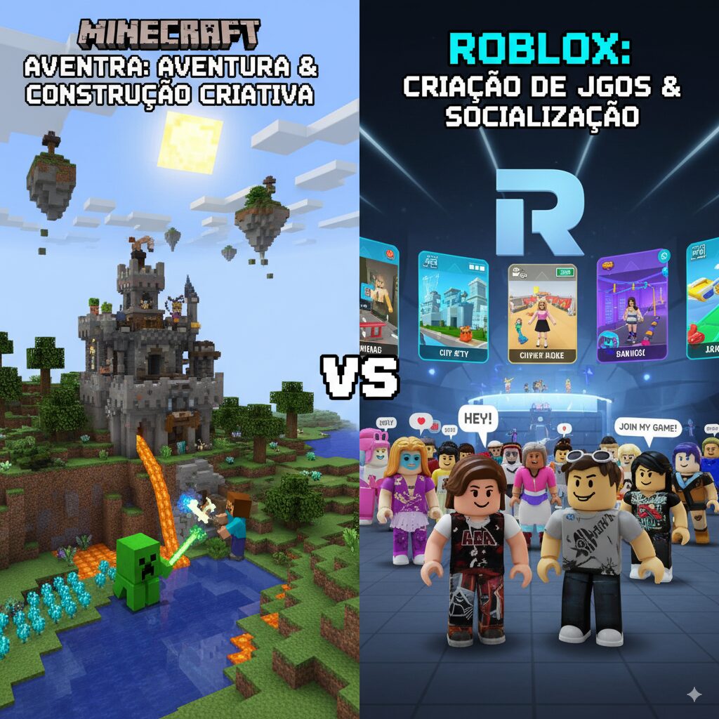 Minecraft vs Roblox qual o melhor