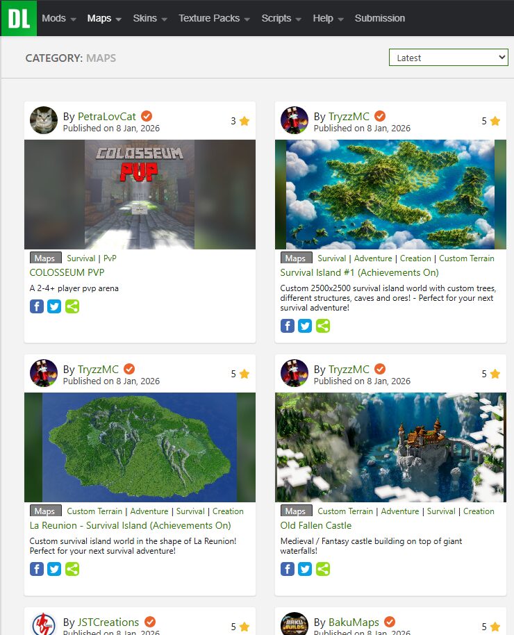 Como baixar e instalar mapas no Minecraft (Java, Bedrock e PE) 4 (Minecraft APK) Como baixar e instalar mapas no Minecraft mcpedl.com